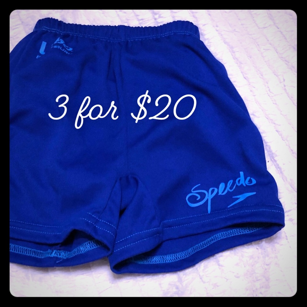 Speedo swim trunks w/swim diaper M 3for$20